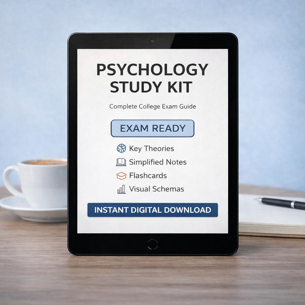 Psychology Study Kit – Digital Download for College & University Students